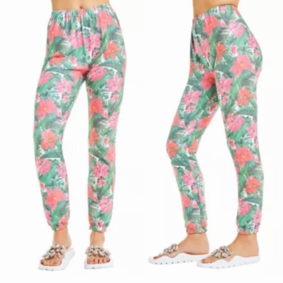 Wildfox Pants - Wildfox Jagger Pants Floral Poinsettia